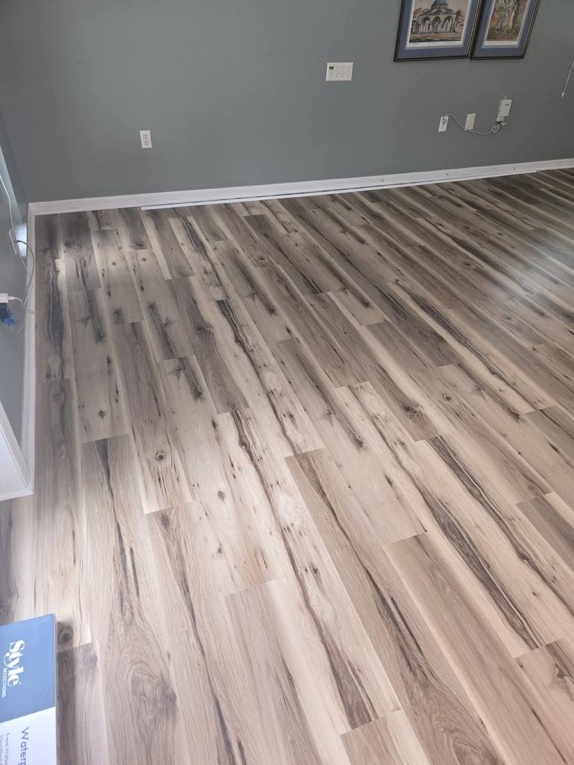 Room with new laminate floor